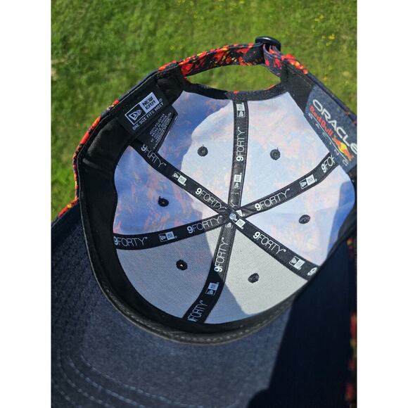 Oracle Red Bull Racing 9forty Flames Hat Cap Adjustable Unisex New Era - Picture 8 of 8
